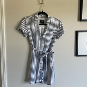 Striped Button-up Summer Dress